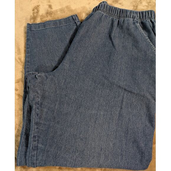 Vtg American Sweetheart Jeans Plus Size PXL Petite XL Pull On Elastic Waist - Picture 1 of 5